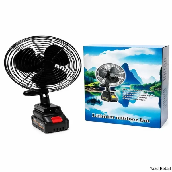 پنکه شارژی لیتیومی مدل ZL-8 مشکی پنکه شارژی لیتیومی مدل ZL-8 مشکی
